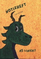 Dünnes Notizheft für Kinder - A5 liniert - Softcover Drache - FSC Papier