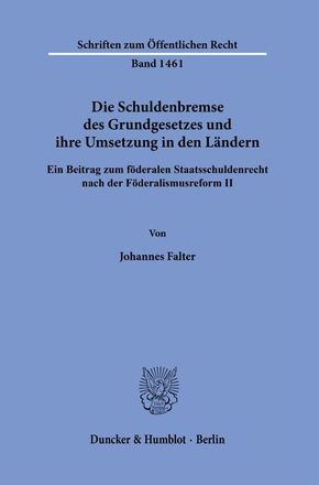 Die Schuldenbremse des Grundgesetzes und ihre Umsetzung in den Ländern.