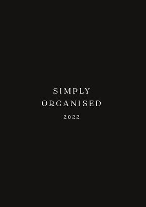 SIMPLY ORGANISED 2022 - premium black