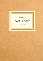 Dünnes Notizheft A5 liniert - Notizbuch 30 Seiten 90g/m² - Softcover hellbraun - FSC Papier