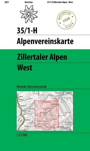 Zillertaler Alpen West - Historische Karte