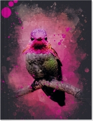 Vögel auf Instagram Großes Notizheft Motiv Rosa Annakolibri