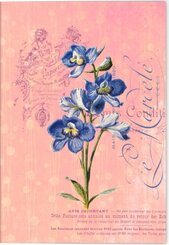 VE Gärten der Künstler Klappkarte Motiv Blaue Orchidee 5 Ex.