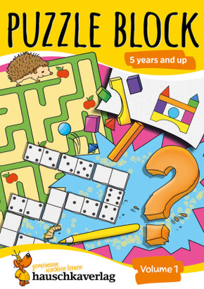 Puzzle Activity Book from 5 Years - Volume 1: Colourful Preschool Activity Books with Puzzle Fun - Labyrinth, Sudoku, Se