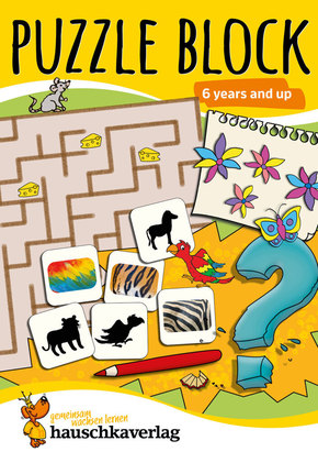 Puzzle Activity Book from 6 Years: Colourful Preschool Activity Books with Puzzle Fun - Labyrinth, Sudoku, Search and Fi
