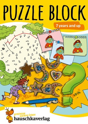 Puzzle Activity Book from 7 Years: Colourful Preschool Activity Books with Puzzle Fun - Labyrinth, Sudoku, Search and Fi