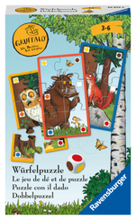 Ravensburger Mitbringspiel - 20874 - Der Grüffelo Würfelpuzzle - Lustiges Würfel- und Sammelspiel mit dem Grüffelo für K