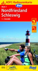 ADFC-Radtourenkarte 1 Nordfriesland /Schleswig 1:150.000, reiß- und wetterfest, GPS-Tracks Download
