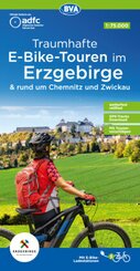 ADFC Traumhafte E-Bike-Touren im Erzgebirge mit Tourenvorschlägen, 1:75.000, wetterfest, reißfest, GPS-Tracks Download
