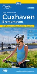 ADFC Regionalkarte Cuxhaven Bremerhaven mit Tourenvorschlägen, 1:75.000, reiß- und wetterfest, GPS-Tracks Download, E-Bi