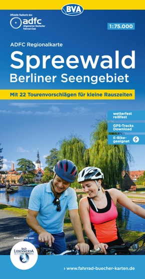 ADFC-Regionalkarte Spreewald Berliner Seengebiet, 1:75.000, mit Tagestourenvorschlägen, reiß- und wetterfest, E-Bike-gee