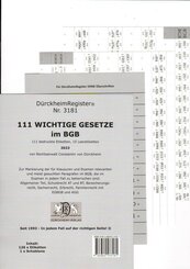 DürckheimRegister® BGB - WICHTIGE §§ OHNE Im Bürgerlichen Gesetzbuch