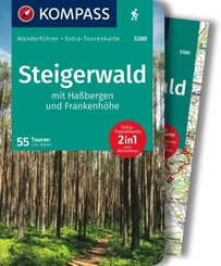 KOMPASS Wanderführer 5380 Steigerwald mit Haßbergen und Frankenhöhe, 55 Touren
