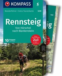 KOMPASS Wanderführer 5259 Rennsteig, 10 Etappen
