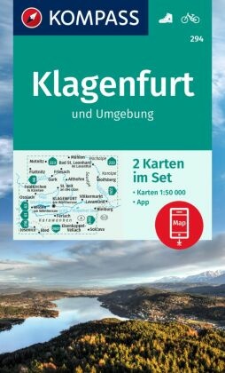KOMPASS Wanderkarten-Set 294 Klagenfurt und Umgebung (2 Karten) 1:50.000