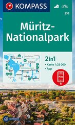 KOMPASS Wanderkarte 853 Müritz-Nationalpark 1:25000