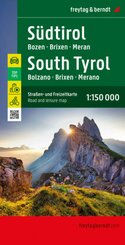 Südtirol, Straßen- und Freizeitkarte 1:150.000, freytag & berndt