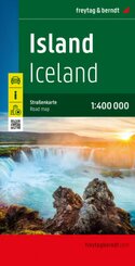 Island, Straßenkarte 1:400.000, freytag & berndt