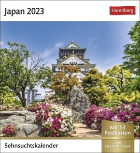 Japan Sehnsuchtskalender 2023. Fernweh in einem kleinen Kalender zum Aufstellen. Die schönsten Landschaften Japans als P