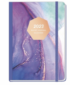 Marble Bullet Journal A5 Taschenkalender 2023. Organisation im stressigen Alltag mit dem praktischen Kalender im Buchfor
