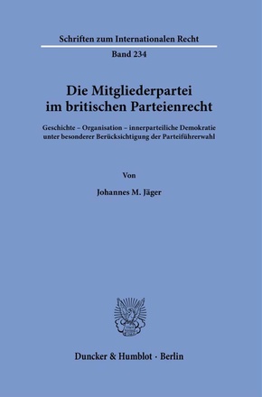 Die Mitgliederpartei im britischen Parteienrecht.