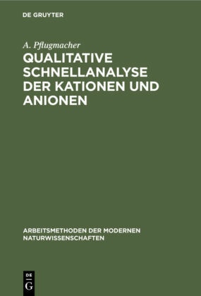 Qualitative Schnellanalyse der Kationen und Anionen