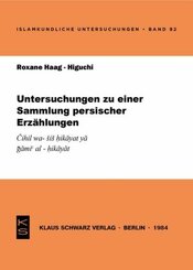 Untersuchungen zu einer Sammlung persischer Erz&auml;hlungen