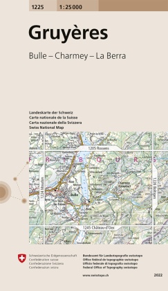 Landeskarte der Schweiz Gruyères