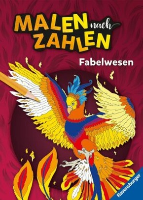 Ravensburger Malen nach Zahlen Fabelwesen - 32 Motive - 24 Farben - Malbuch mit nummerierten Ausmalfeldern für fortgesch