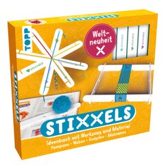 Kreativ-Set Stixxels - Das Universalwerkzeug für Makramee, Knüpfen, Pompons und Weben. Weltneuheit!