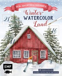 Mein Adventskalender-Buch: Winter-Watercolor-Land