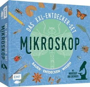 Das XXL-Entdecker-Set - Mikroskop: Mit Mikroskop, Linsen und Objektträgern + Sachbuch mit faszinierenden Experimenten