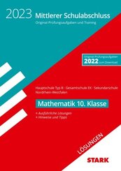 STARK Lösungen zu Original-Prüfungen und Training - Mittlerer Schulabschluss 2023 - Mathematik - Hauptschule Typ B/ Gesa