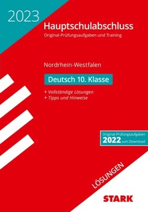 STARK Lösungen zu Original-Prüfungen und Training - Hauptschulabschluss 2023 - Deutsch - NRW