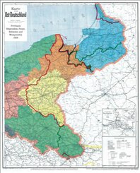 Historische Karte: DEUTSCHES REICH - Provinzen Ostpreußen, Westpreußen, Posen und Schlesien nach dem 28. Juni 1919 (gero