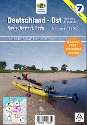 Wassersport-Karte / Deutschland Ost für Kanu- und Rudersport