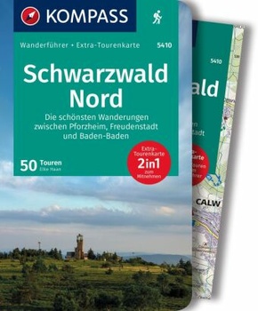 KOMPASS Wanderführer Schwarzwald Nord, Die schönsten Wanderungen zwischen Pforzheim, Freudenstadt und Baden-Baden, 50 To