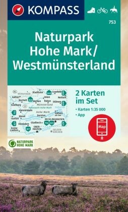KOMPASS Wanderkarten-Set 753 Naturpark Hohe Mark / Westmünsterland (2 Karten) 1:35.000