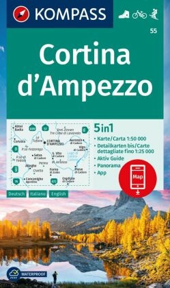 KOMPASS Wanderkarte 55 Cortina d'Ampezzo 1:50.000