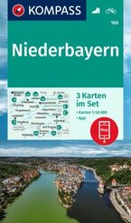 KOMPASS Wanderkarten-Set 160 Niederbayern (3 Karten) 1:50.000