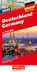 Deutschland 2023 Strassenkarte 1:750 000
