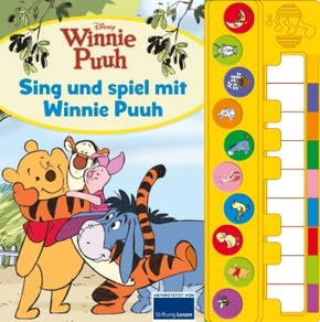 Disney Winnie Puuh - Sing und spiel mit Winnie Puuh - Liederbuch mit Klaviertastatur - Vor- und Nachspielfunktion - 10 b