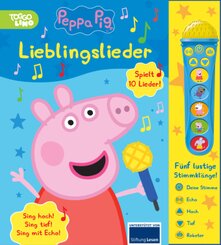 Peppa Pig - Lieblingslieder - Mikrofonbuch - Pappbilderbuch mit abnehmbarem Mikrofon mit 5 lustigen Stimmklängen und 10