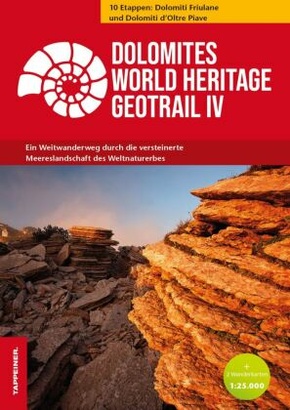Dolomites World Heritage Geotrail IV, m. 1 Buch, m. 2 Karte