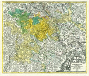 Historische Karte: Die MOSEL 1720 und das Erzbistum sowie Kurfürstentum Trier mit seinen Ämtern