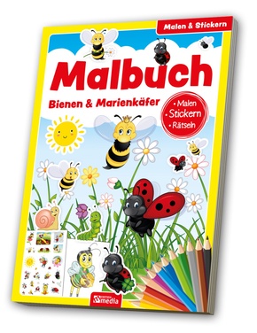 Malbuch Bienen & Marienkäfer