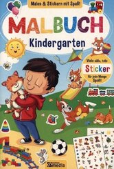 Malbuch mit Stickern: Kindergarten