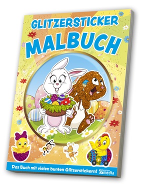 Glitzersticker XXL-Malbuch Kindergarten Frühling Ostern