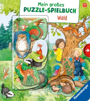 Mein großes Puzzle-Spielbuch: Wald