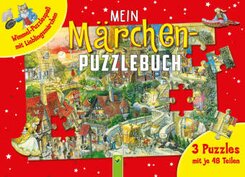Mein Märchen-Puzzlebuch mit 3 Puzzles mit je 48 Teilen